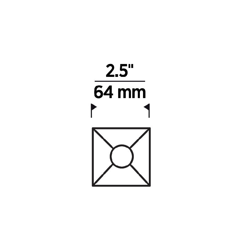 Entra ENCL2S CL 2" Square Downlight Flangeless Trim