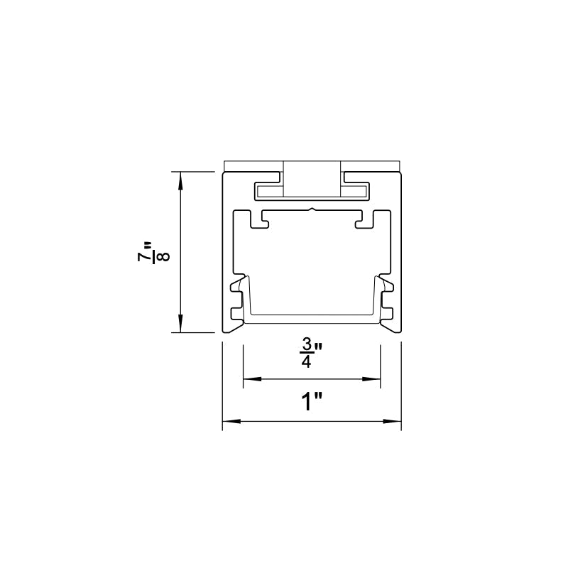 Elite SVELT-CM-LED-1 1" Slim Architectural LED Ceiling Mount, Direct Linear