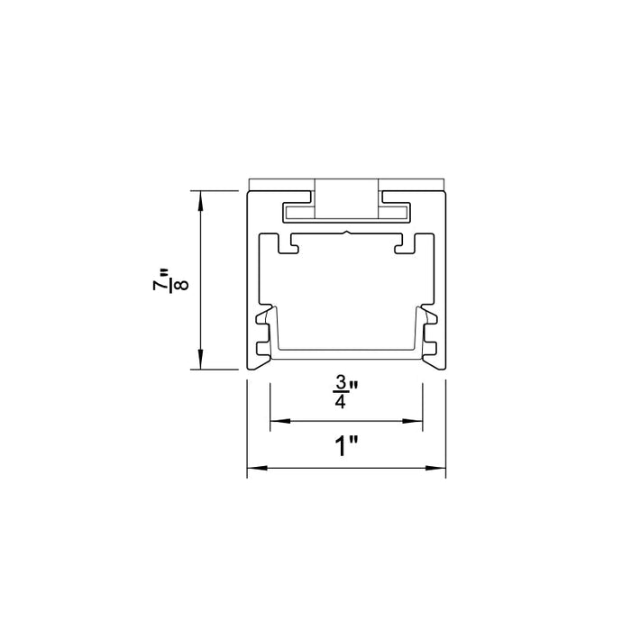 Elite SVELT-CM-LED-1 1" Slim Architectural LED Ceiling Mount, Direct Linear