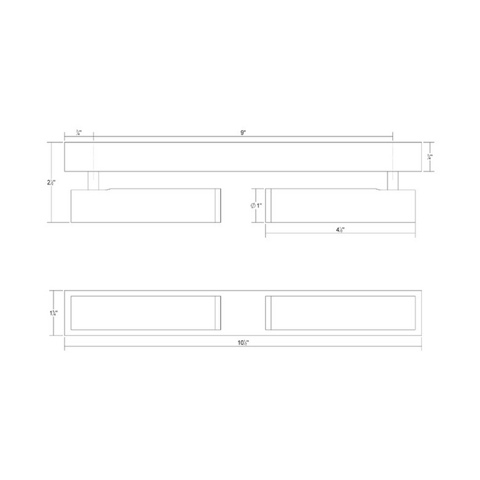 Sonneman 3365 Hami 2-lt 11" LED Wall Sconce