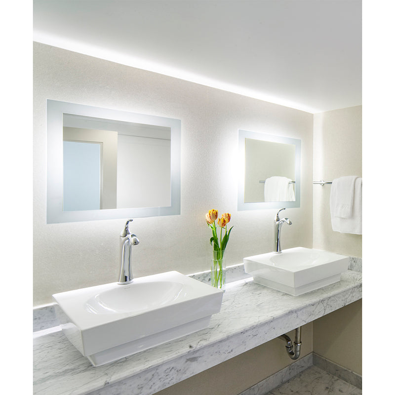 Electric Mirror SIL-4836-KG Silhouette 48" x 36" LED Illuminated Mirror with Keen