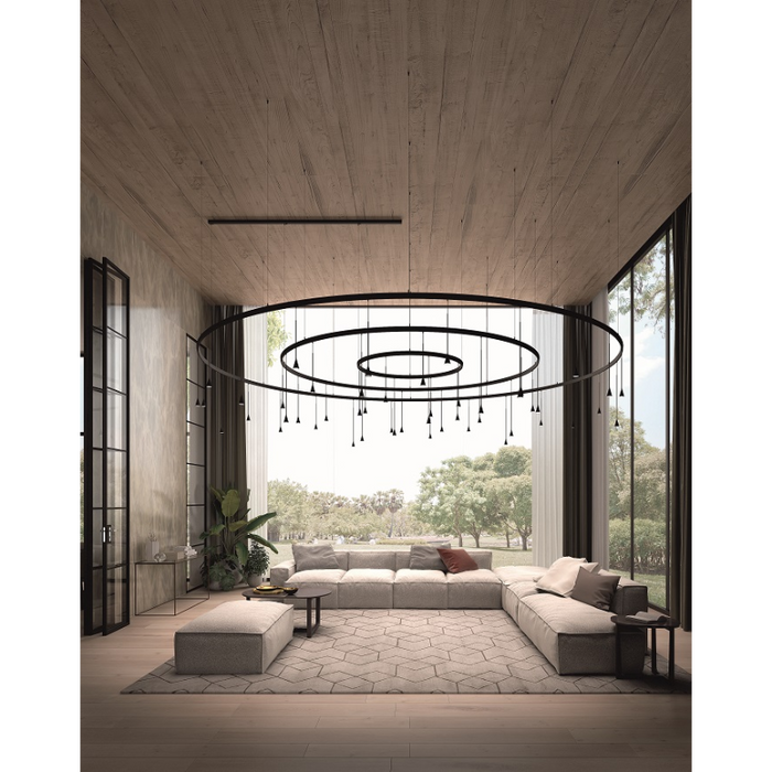 Bover Skybell Circle S/62L/42 197" LED Pendant, Up and Down Light