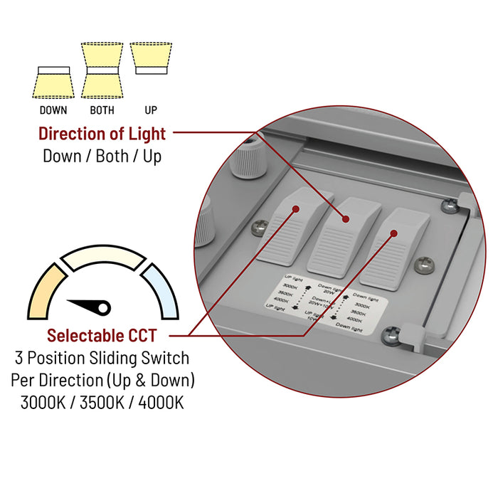 Nora NLUD-L334 "L" Shaped L-Line LED Indirect/Direct Linear, Selectable CCT