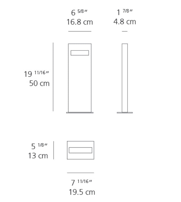 Artemide Nuda 50 Unilateral LED Outdoor Floor Lamp