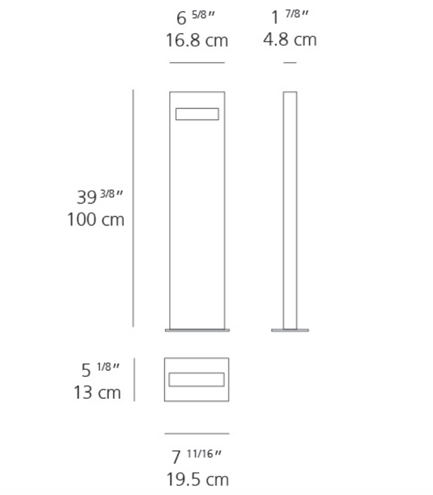 Artemide Nuda 100 Unilateral LED Outdoor Floor Lamp