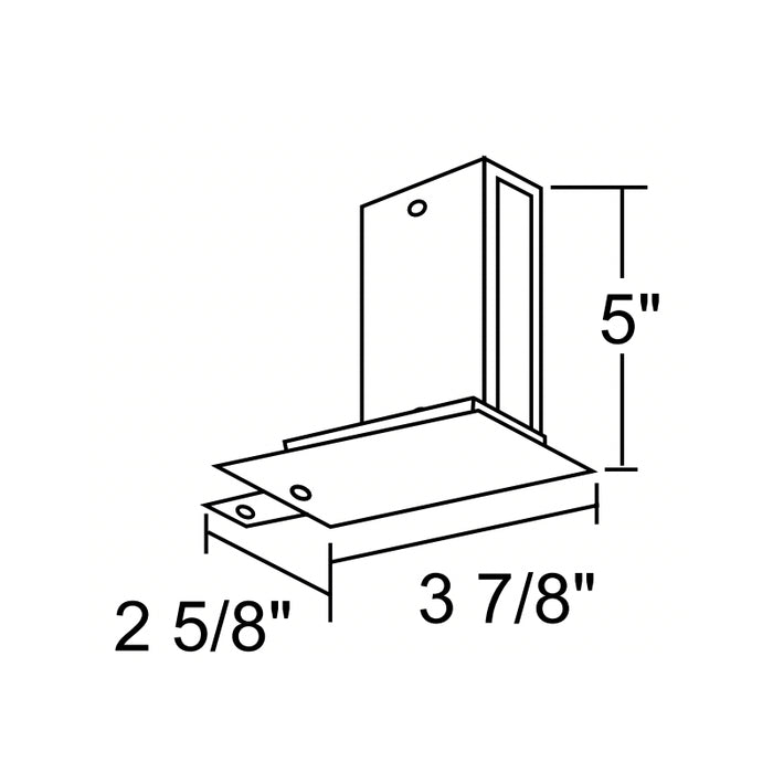 Juno T121 Recessed Trac End Feed Connector