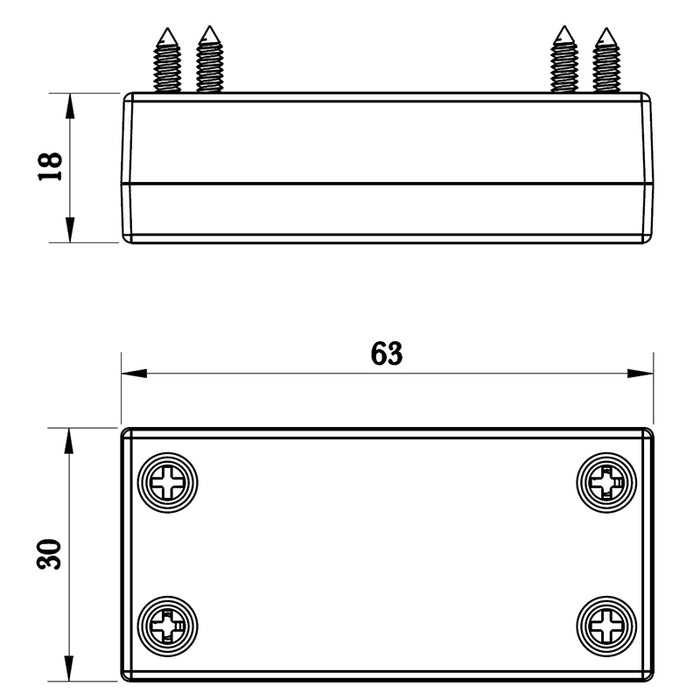 WAC PT24-B-WT Low Voltage Wiring Box 5 to 3 Wires