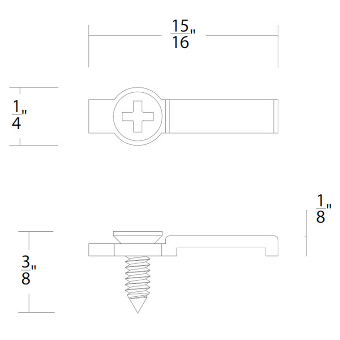 WAC T24-CT-CL1 Plastic Mounting Clip 10mm