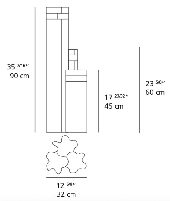 Artemide Logico Garden Triple LED Outdoor Floor Lamp