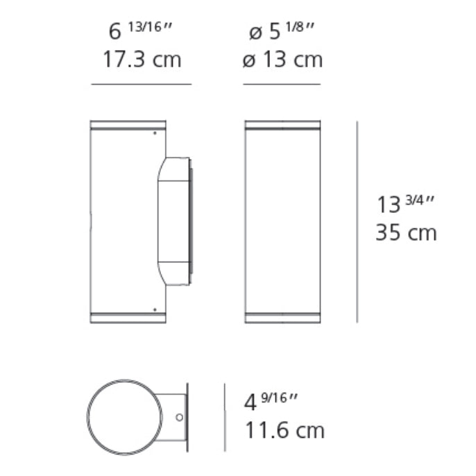 Artemide Calumet 13 Single LED Outdoor Wall Light