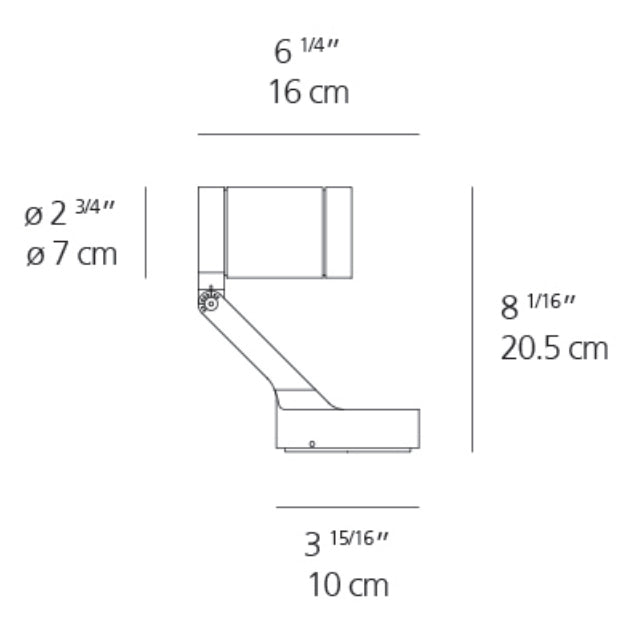 Artemide Obice 18° Mini LED Outdoor Wall Light