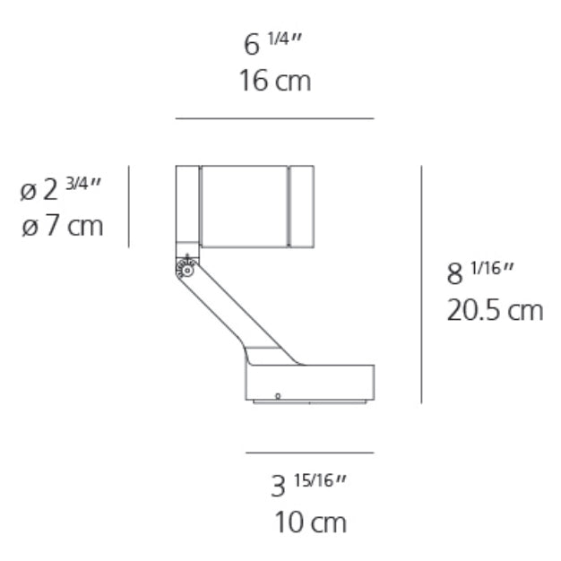 Artemide Obice 34° Mini LED Outdoor Wall Light