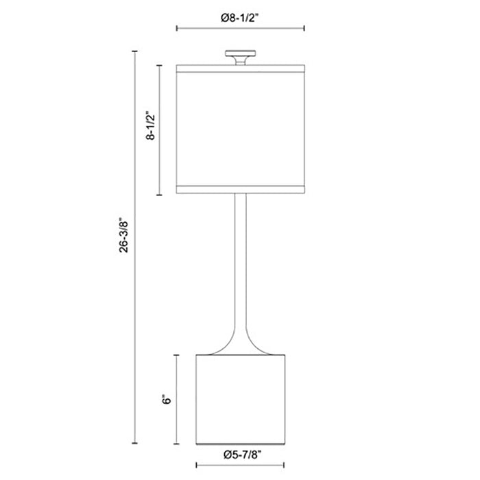 Alora Mood TL418726 Issa 1-lt 26" Tall Table Lamp