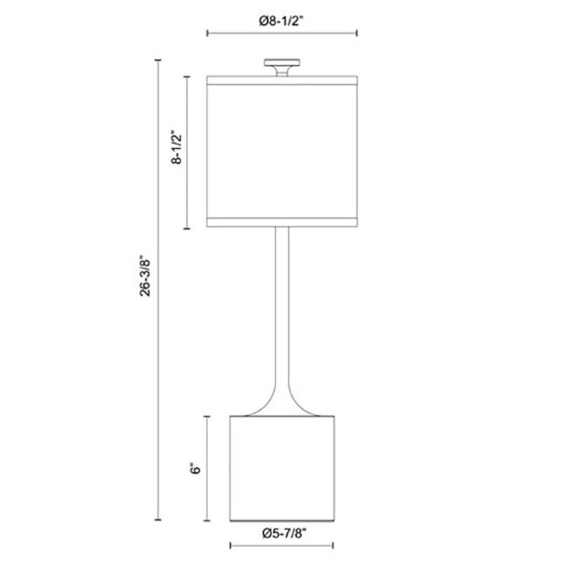 Alora Mood TL418726 Issa 1-lt 26" Tall Table Lamp