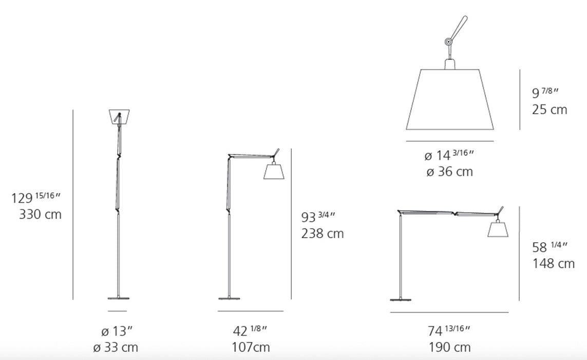 Artemide Tolomeo Mega 14" LED Floor Lamp