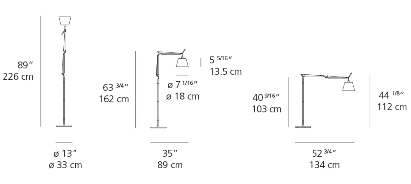 Artemide Tolomeo Shade Floor Lamp