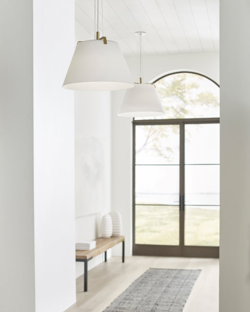 Tech Lighting Devin Pendant 700TDDEVPWNW LED930 Polished Nickel White