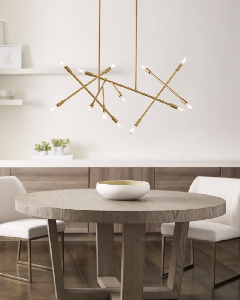Visual Comfort 700LSLNV Line Wave 2 14-lt 48" Chandelier