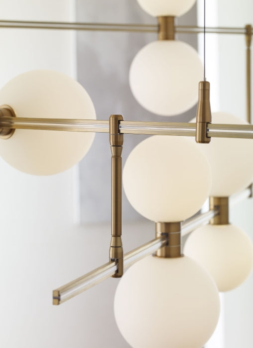 Tech 700MDCH ModernRail 12-lt 48" LED Chandelier