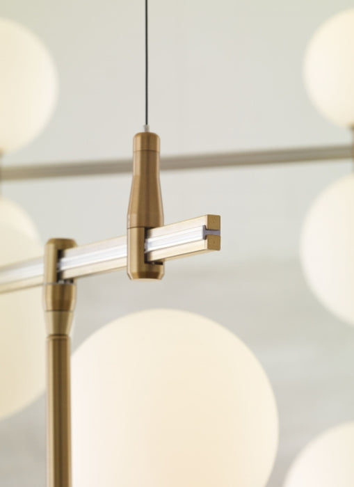 Tech 700MDCH ModernRail 12-lt 48" LED Chandelier