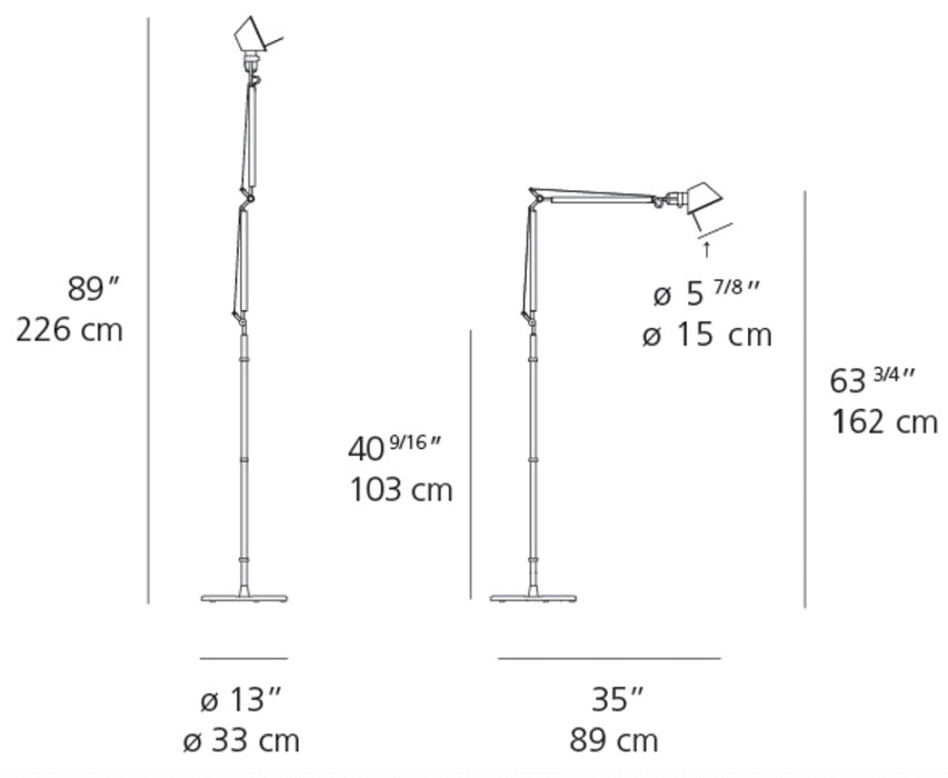 Artemide Tolomeo Classic TW LED Floor Lamp