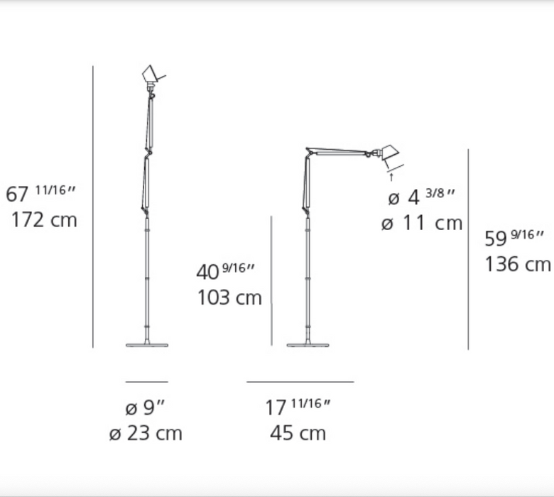 Artemide Tolomeo Micro LED Floor Lamp