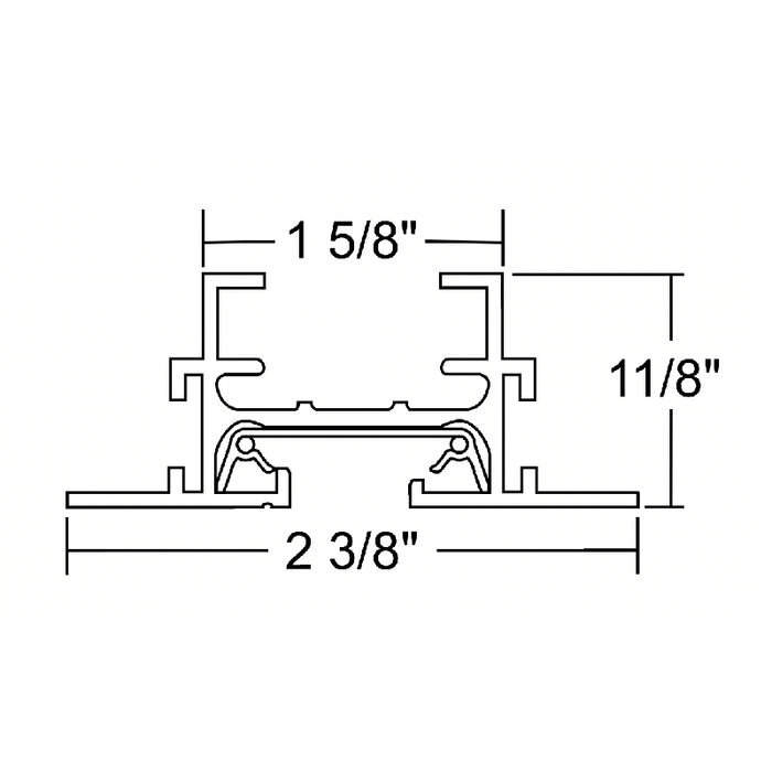 Juno TREC Trac-Master 4-ft Recessed Track Section