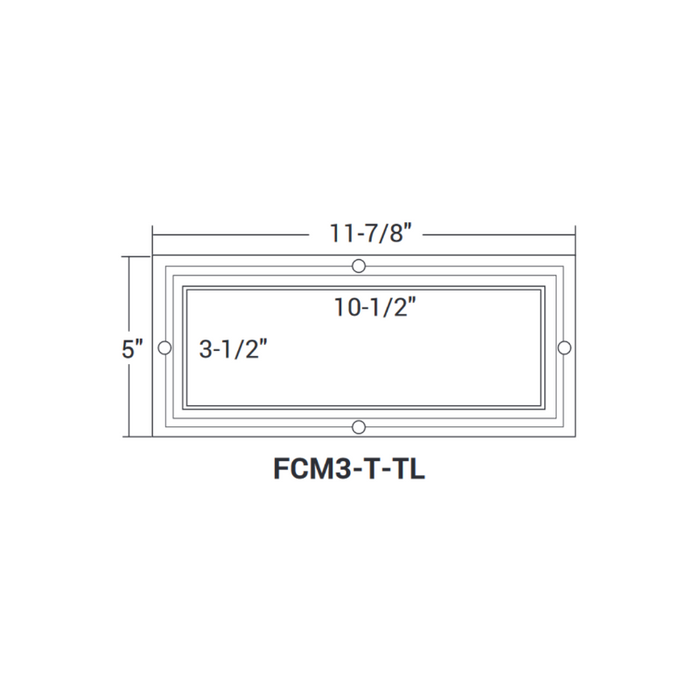 Elite FCM3-T-TL 3 Head Trimless Recessed Mini Multiple Combo LED Downlight Trim