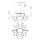 Axo USSPIL30 Spillray 30-lt 47" LED Chandelier