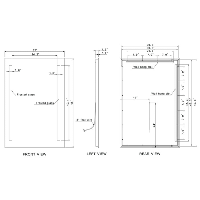 Paris Mirror Verano 32 x 48 Rectangle LED Illuminated Mirror, RGBW
