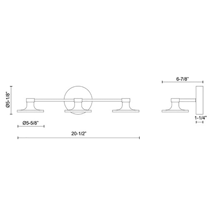 Alora Mood VL418021 Issa 3-lt 21" LED Wall Sconce