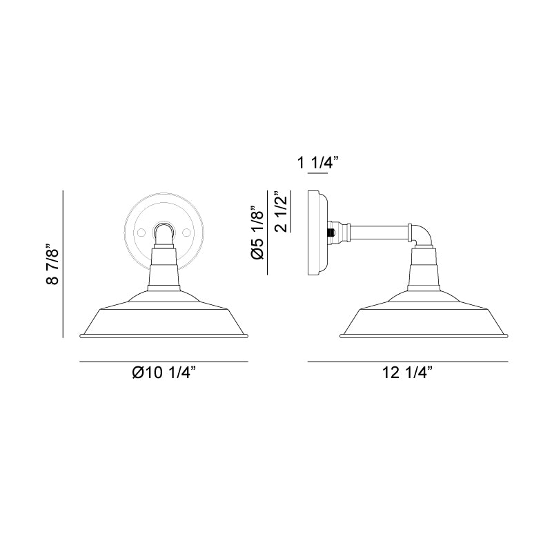 Matteo W58301 Scacchi 1-lt 10" Outdoor Wall Light