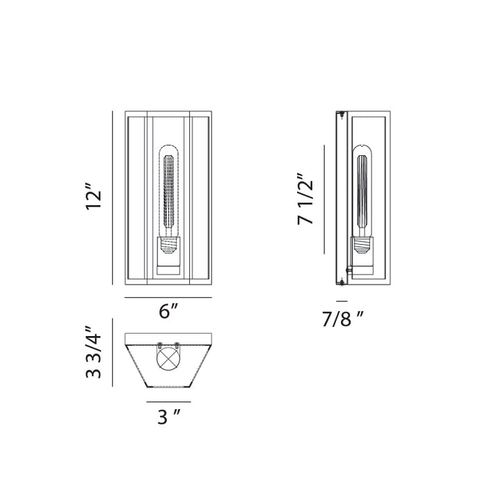 Matteo W64501 Creed 1-lt 12" Tall LED Wall Sconce