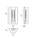 Matteo W64502 Creed 2-lt 15" Tall LED Wall Sconce