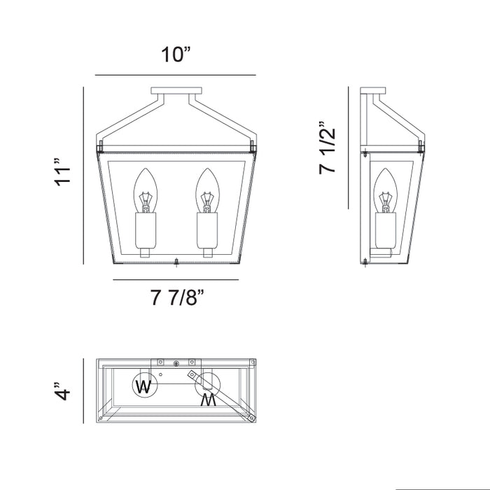 Matteo W67001 Mavonshire 1-lt 14" Tall Wall Sconce