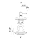 Matteo W75701 Compton 1-lt 9" Outdoor Wall Light