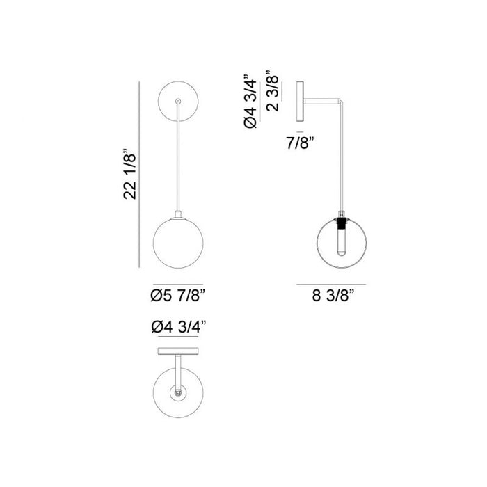 Matteo W81001 Magma 1-lt 22" Tall LED Wall Sconce