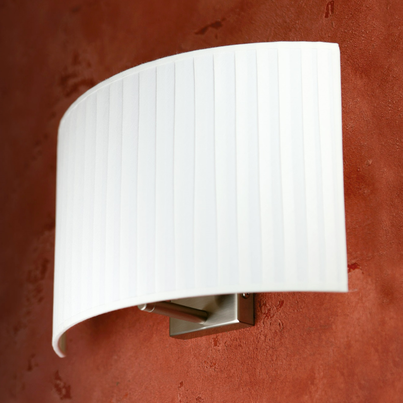 Bover Wall Street 21 1-lt 9" Tall Wall Sconce-White Translucent Ribbon