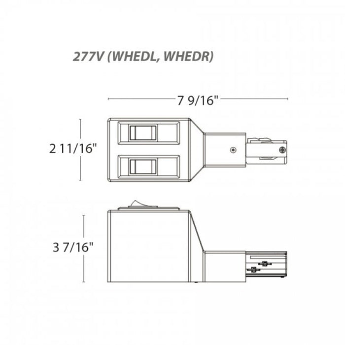 WAC WHEDL-1A W System Track Current Limiter - Left, 277V