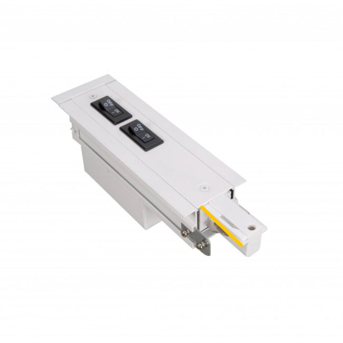 WAC WEDR-RT-1/2A W System Flanged Recessed Track Current Limiter - Right, 120V