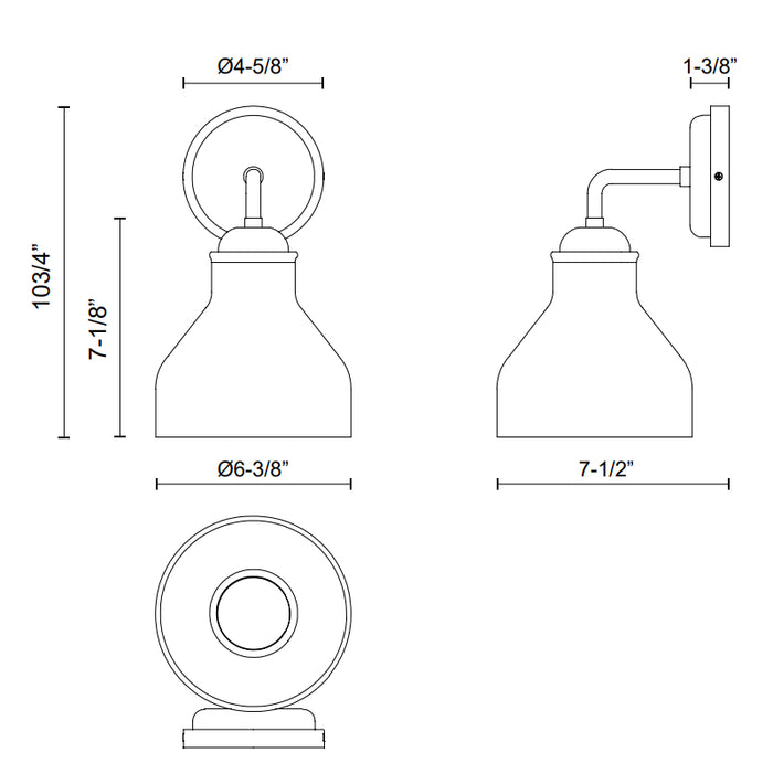 Alora Mood WV540106 Westlake 1-lt 11" Tall Wall Sconce