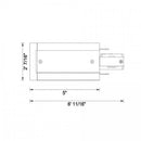 WAC WEDL-RTL W System Flangeless Recessed Live End Connector - Left, 120V