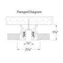 WAC WT8-RT W System 8-ft Flanged Recessed Track, 120V