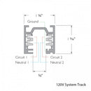 WAC WT4 W System 4-ft Surface Mount Track, 120V