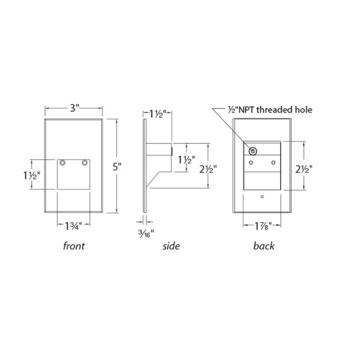 WAC WL-LED200-27 LEDme 5" Tall LED Step and Wall Light