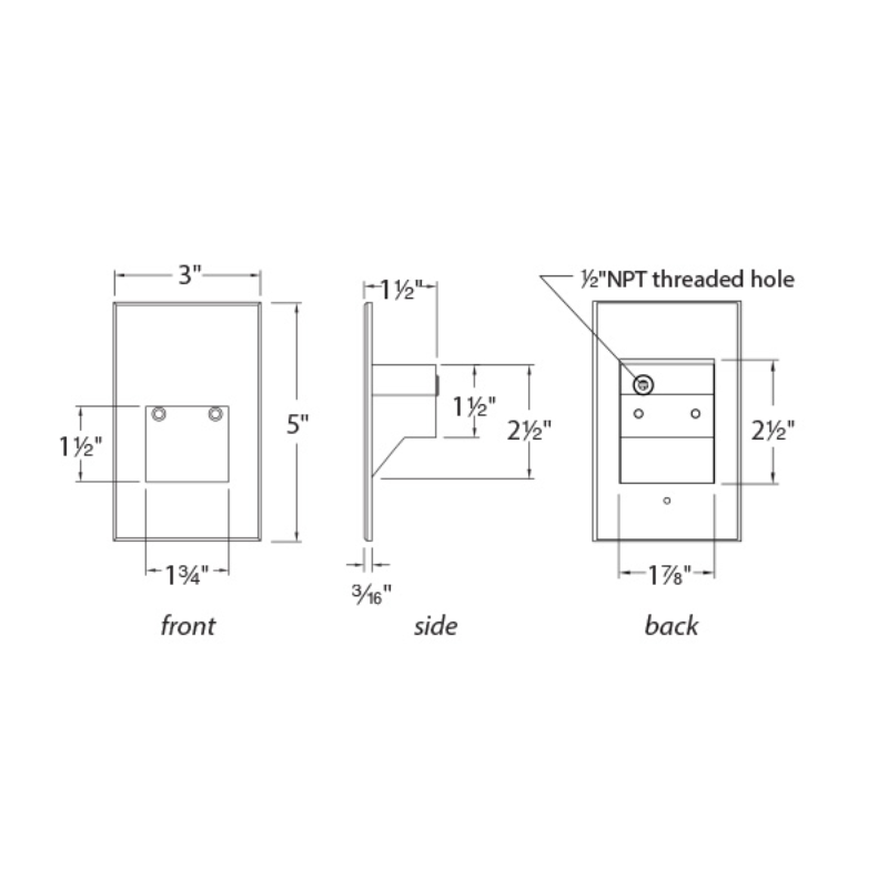 WAC WL-LED200-27 LEDme 5" Tall LED Step and Wall Light