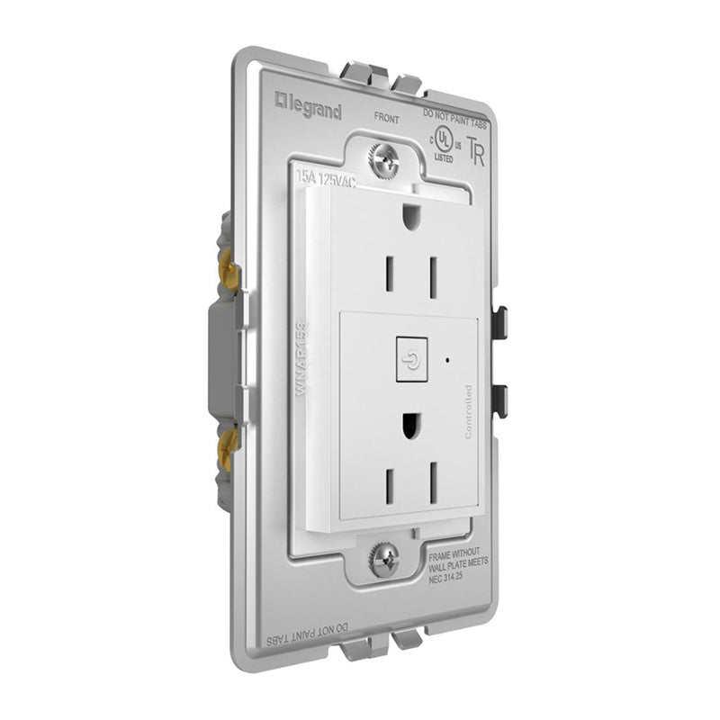 Adorne WNAR153 15A Smart Outlet with Netatmo Plus Size - White