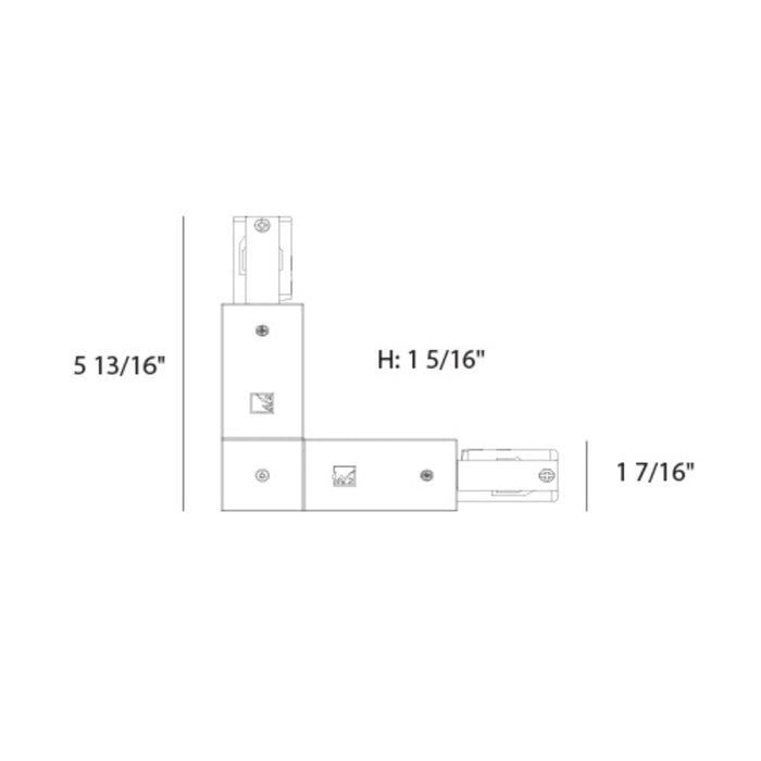 WAC WRLC W System "L" Connector - Right, 120V