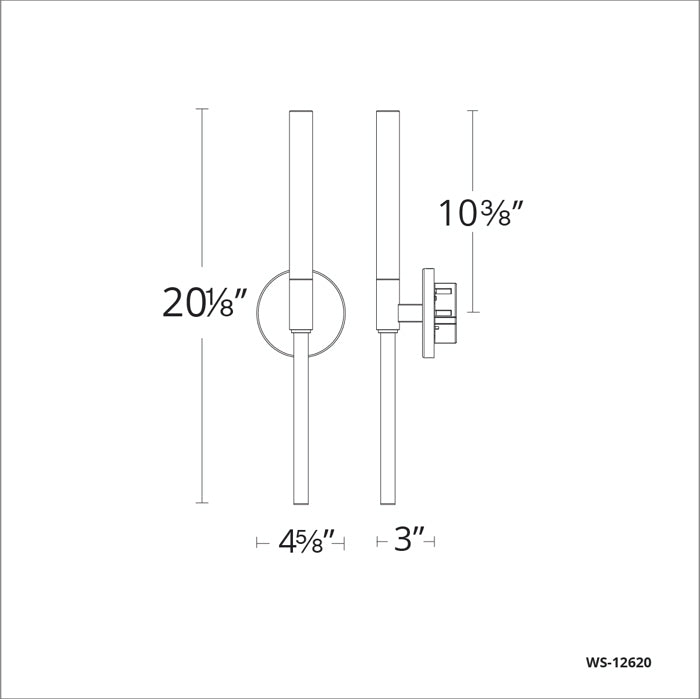 Modern Forms WS-12620 Magic 1-lt 20" Tall LED Bath Light