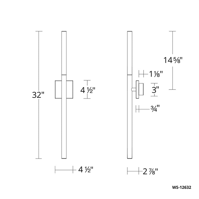 Modern Forms WS-12632 Magic 32" LED Wall Sconce